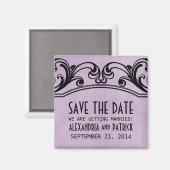 De Paarse Zwemelen sparen de Magnet van de Datum (Voorkant / Achterkant)