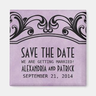 De Paarse  Zwemelen sparen de Magnet van de Datum