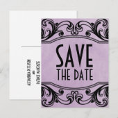 De Paarse  Zwemmen sparen het Briefkaart van de Da (Voorkant / Achterkant)