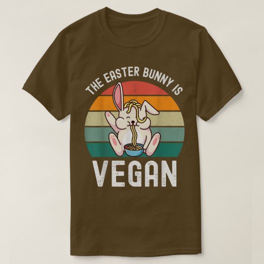 De paasbunny is het T-shirt van Vegan Pasen Ve (Design voorkant)