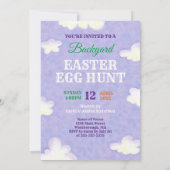 De paaseiboer bewaart de datum Bunny Rabbit Invite Save The Date (Achterkant)