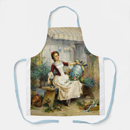 De paaseieren, mooi  schilderij schort (Voorkant)