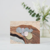 De Paaseieren van het Glas van het strand Feestdagenkaart (Staand voorkant)