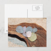 De Paaseieren van het Glas van het strand Feestdagenkaart (Voorkant / Achterkant)