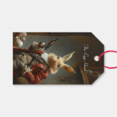 De Paaseierenjacht Whimsy Steampunk Paashaas Cadeaulabel (Voorkant (Horizontaal))