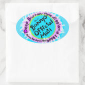 De paashaas adres ei vormige postzegel ovale sticker (Tas)