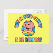 De paashaas is mijn Homeboy Feestdagenkaart (Voorkant / Achterkant)