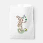 De paashaas jongleert met de paaseieren bedankzakje (Voorkant)