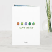 De paashaas jongleert met de paaseieren kaart (Achterkant)