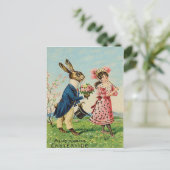 De paashaas nam het Victoriaans Landschap van de Feestdagenkaart (Staand voorkant)