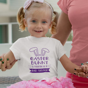 De paashaas promoot me naar de grote zuster kinder shirts