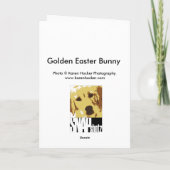 De Paashaas van het golden retriever Feestdagen Kaart (Achterkant)