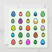 De paashaas verzamelt paaseieren kaart (Achterkant)