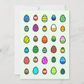 De paashaas verzamelt paaseieren kaart (Achterkant)