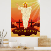 De paasheropleving van Jezus Behold is ontwricht Poster (Keuken)