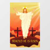 De paasheropleving van Jezus Behold is ontwricht Raamsticker (Vel)