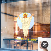 De paasheropleving van Jezus Behold is ontwricht Raamsticker (Cafe Raam)