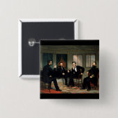 De pacemakers met Abraham Lincoln Vierkante Button 5,1 Cm (Voorkant /achterkant)