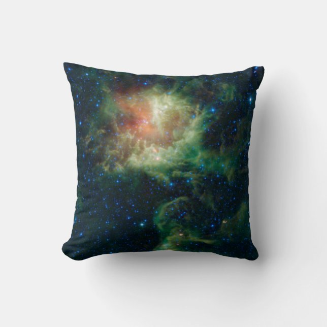 De pacman/Flaming Star Nebula Pillow Kussen (Voorkant)