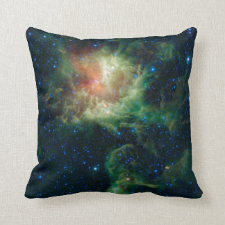 De pacman/Flaming Star Nebula Pillow Kussen