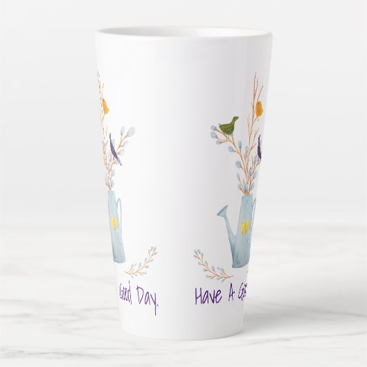 De pacock, de Duck en de Chick Latte Mok (Voorkant)