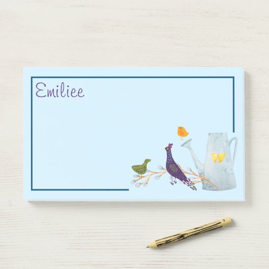 De pacock, de Duck en de Chick Post-it® Notes (Op bureau)