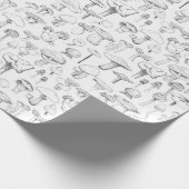 De paddenstoel Gang Cadeaupapier (Hoek)