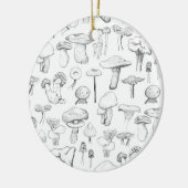 De paddenstoel keramisch ornament (Links)