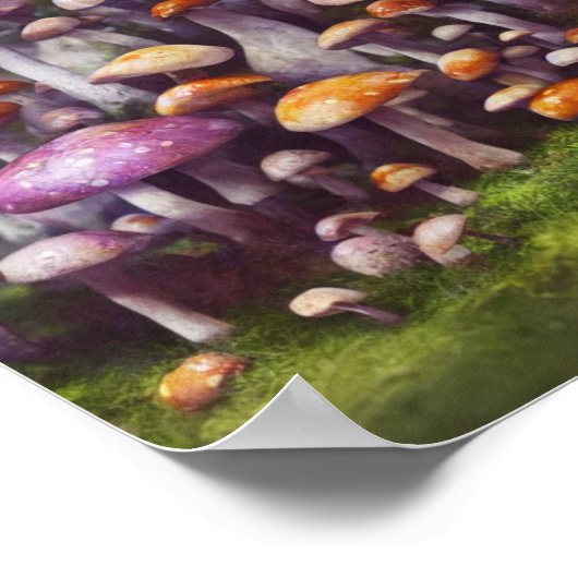 De paddenstoel patch digitale kunst poster (Hoek)