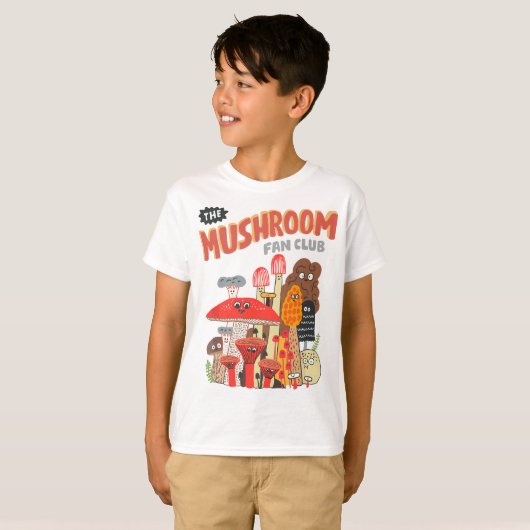 De paddenstoel voor een club met retro Cute Cottco T-shirt (Voorkant volledig)