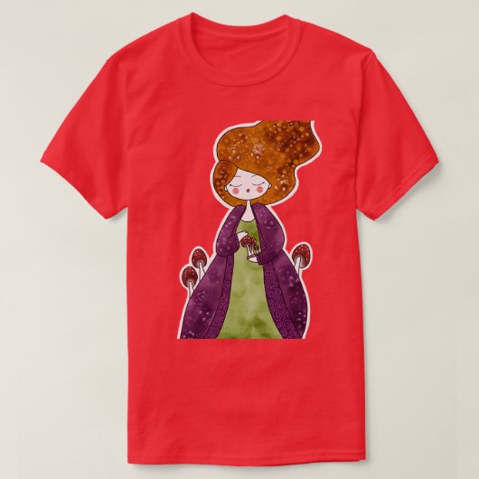 De paddenstoeldame t-shirt (Design voorkant)