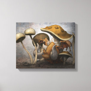 De paddenstoeldraak verplaatsen canvas afdruk