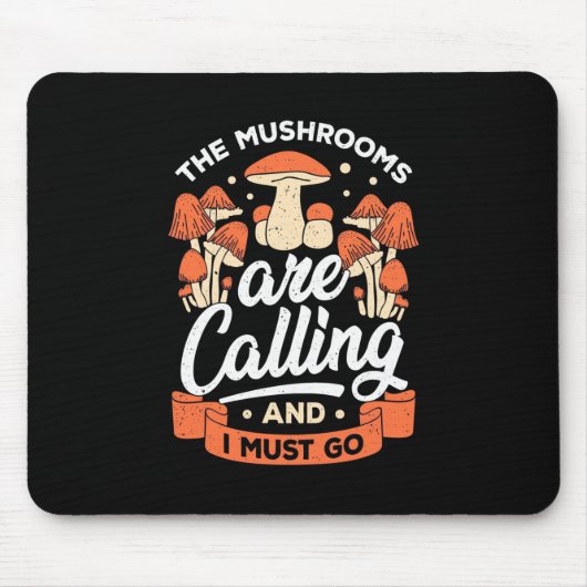 De paddenstoelen bellen en ik moet gaan muismat (Voorkant)