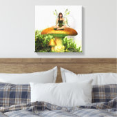 De paddenstoelenfee 12 "x 12" verpakt canvas (Insitu (Slaapkamer))