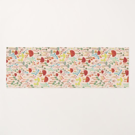 De paddenstoeltuin yoga mat - dubbelzijdig (Voorkant (horizontaal))