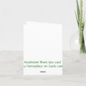 De paddestoel dankt u notecard bedankkaart (Achterkant)