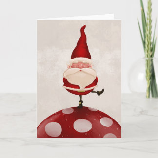 De paddestoel van de Kerstman Feestdagen Kaart