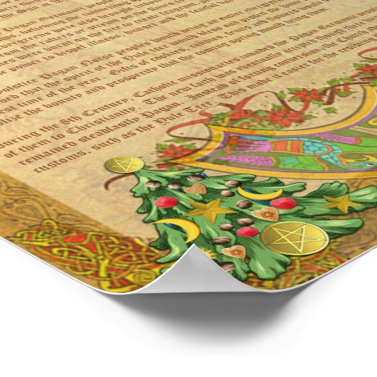 DE PAGAN YULE TREE POSTER (Hoek)