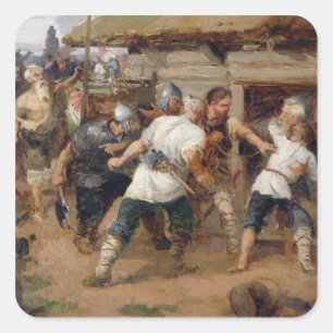 De Pagans doodden de eerste christenen Vierkante Sticker