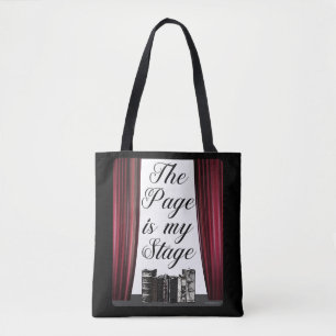 De pagina is mijn motto van de toneelschrijver tote bag