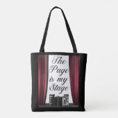 De pagina is mijn motto van de toneelschrijver tote bag (Achterkant)