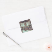 De pagina met het baptismale lettertype vierkante sticker (Envelop)