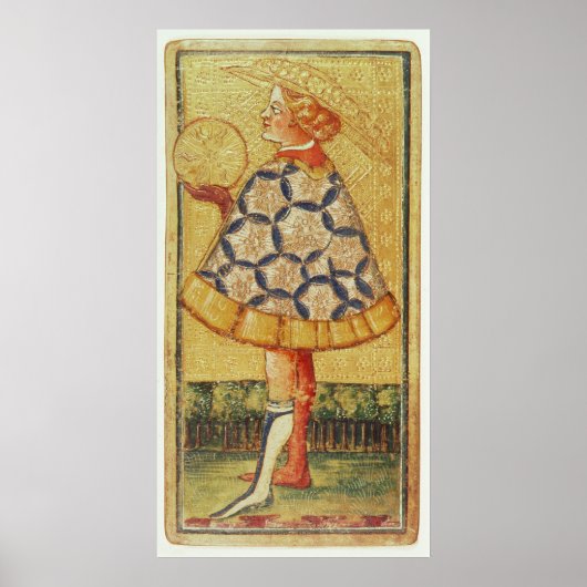 De pagina van Munten, van een pak tarotkaarten Poster (Voorkant)