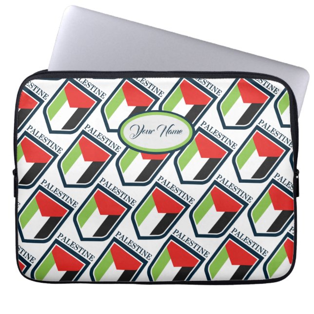 De Palestijnse en Palestijnse vlag Gepersonaliseer Laptop Sleeve (Voorkant)