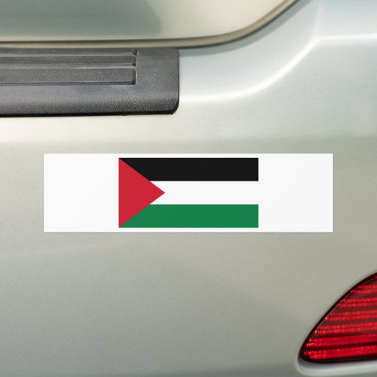 De Palestijnse vlag (عفم) لسenkelvoudig Bumpersticker (Op auto)