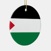 De Palestijnse vlag (عفم) لسenkelvoudig Keramisch Ornament (Rechts)