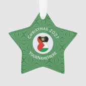 De Palestijnse vlag Kerstmis Naam Jaar Star Ornament (voorkant)