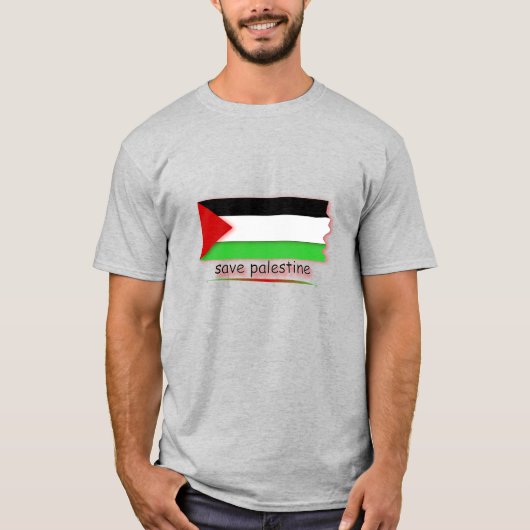 "De Palestijnse vlag redden" T-shirt (Voorkant)