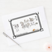 De Palin Brawl, door Jeanne Devon Rechthoekige Sticker (Envelop)