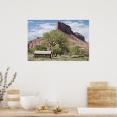 De palisade en de pioneer Cabin Poster (Keuken)